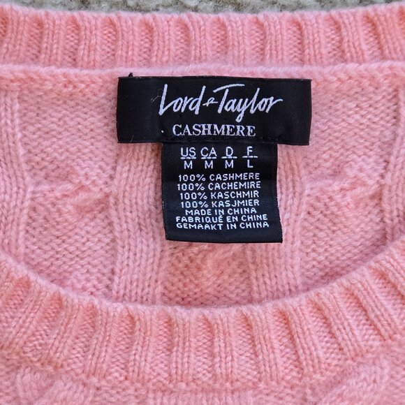 Pink Cable Knit 100% Cashmere Sweater RUNS SMALL - Picture 2 of 5
